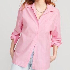 Old Navy boyfriend button-down shirt Pink *NWT*